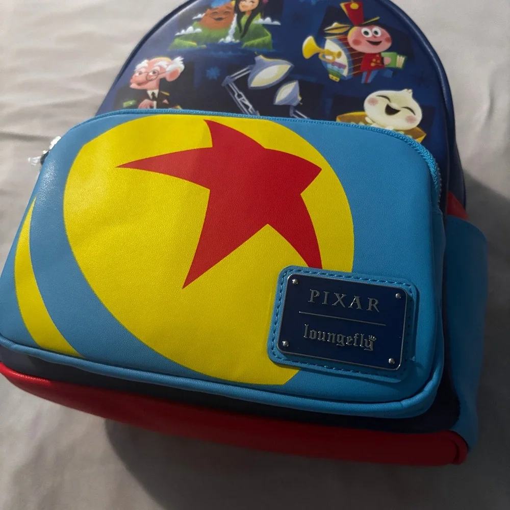 Loungefly Pixar Shorts Mini Backpack Luxo Ball AOP Blue WDBK3188 New with Tags
